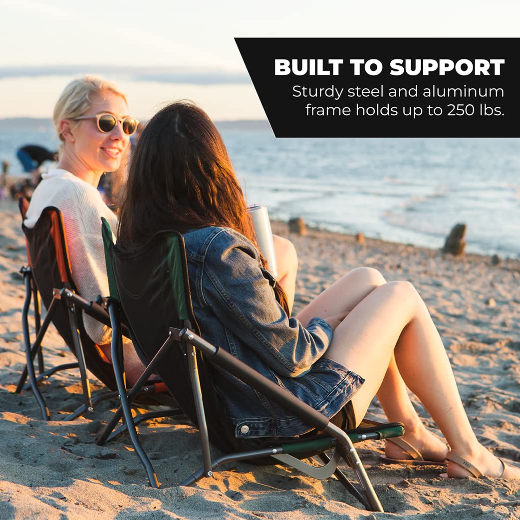 Cascade Mountain Tech Folding Camp Chair - Portable Lightweight Outdoor Chair for Camping, Beach, Picnics, BBQs & Sporting Events with Carry Bag - Perfect for Backyard, Tailgating & Outdoor Adventures