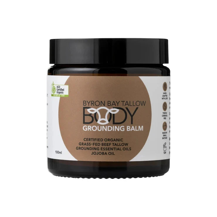 Byron Bay Tallow Body Balm for Skin Hydration & Grounding - Organic Moisturizer for Dry Skin, Self-Care Rituals & Aromatherapy