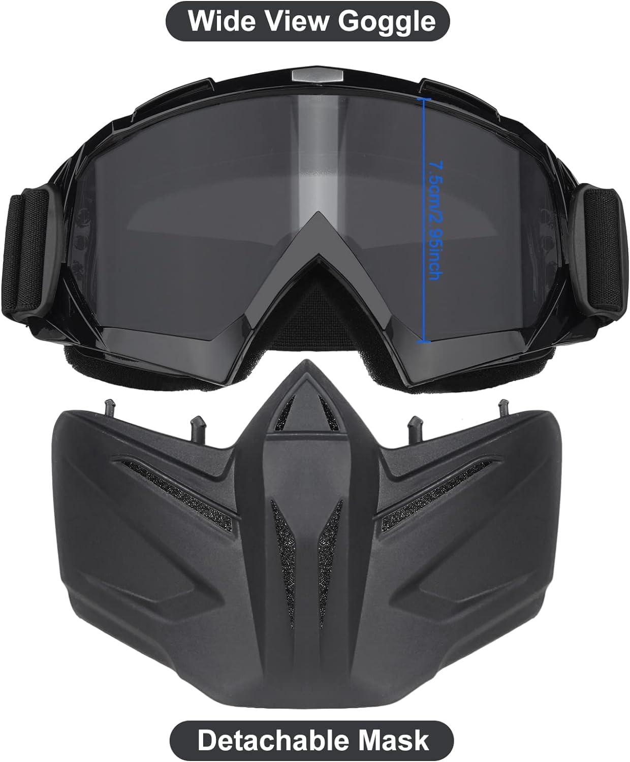 Tactical Airsoft Mask & Helmet Set - Full Face Protection with Detachable Goggles, Paintball PJ Fast Helmet with NVG Mount & Side Rails - Perfect for Airsoft Battles, Paintball Games & Tactical Training