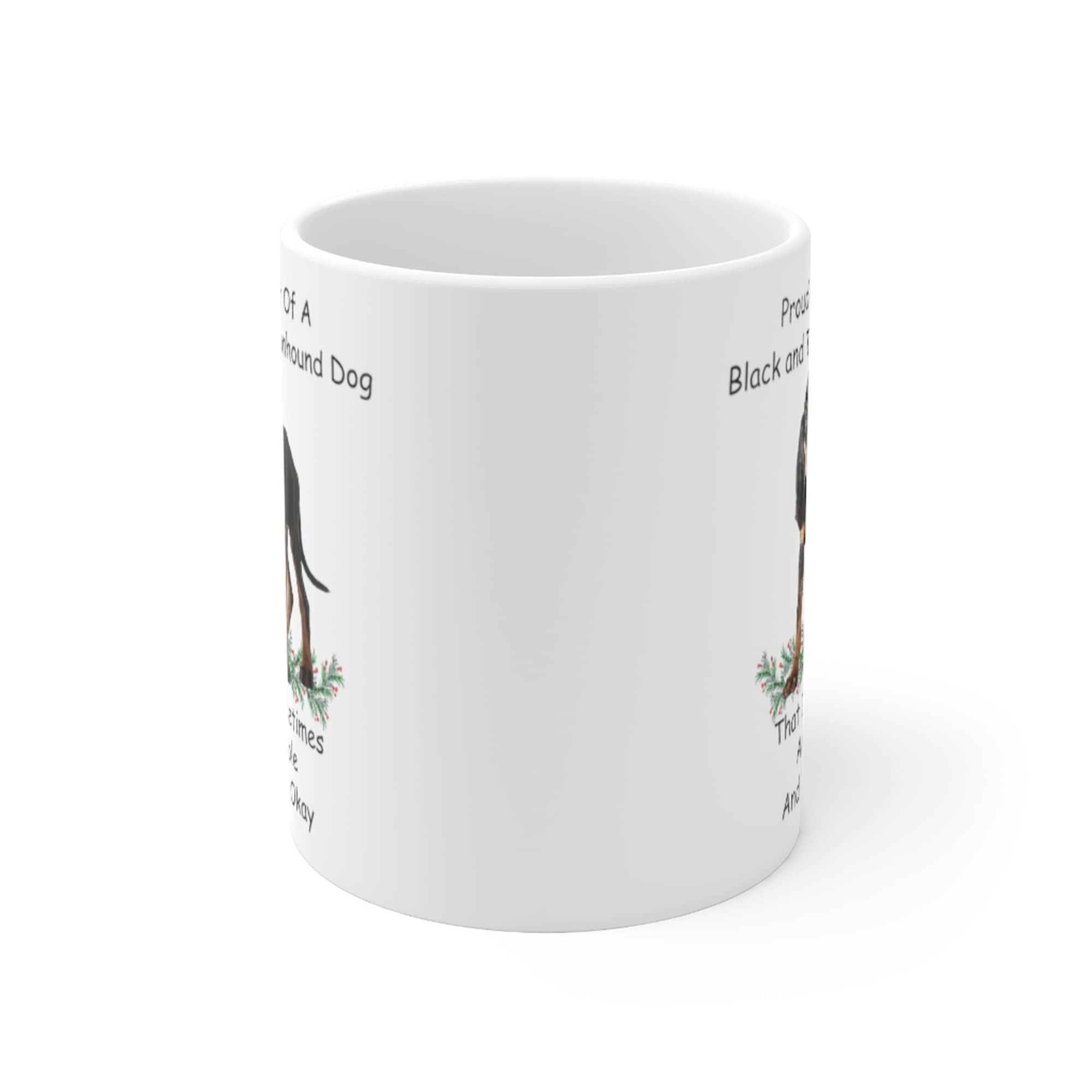 Funny Black and Tan Coonhound Proud Parent Coffee Mug - 11oz White Ceramic Cup for Dog Lovers, Christmas 2024 Gifts - Perfect for Home, Office & Holiday Presents