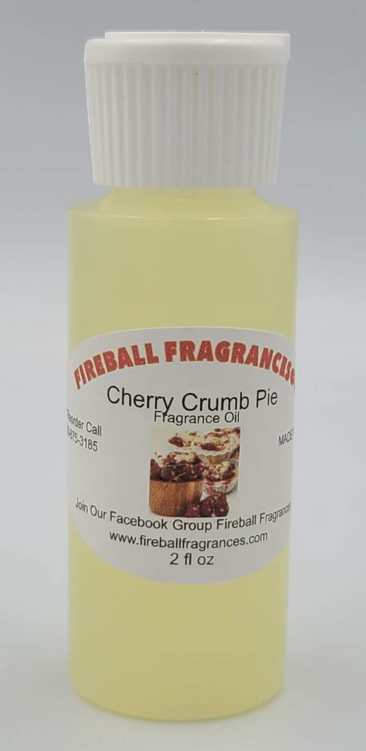 Fireball Fragrances Cherry Crumb Pie Scented Oil - 2 Oz Bottle | Sweet Black Cherries & Sour Cherries with Flaky Pie Crust Aroma | Home Diffuser, Car Freshener & Gift Idea