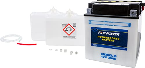 Fire Power 12V HD Battery with Acid Pack CB30CL-B - Heavy Duty Power Solution for Marine, RV, and Off-Grid Applications