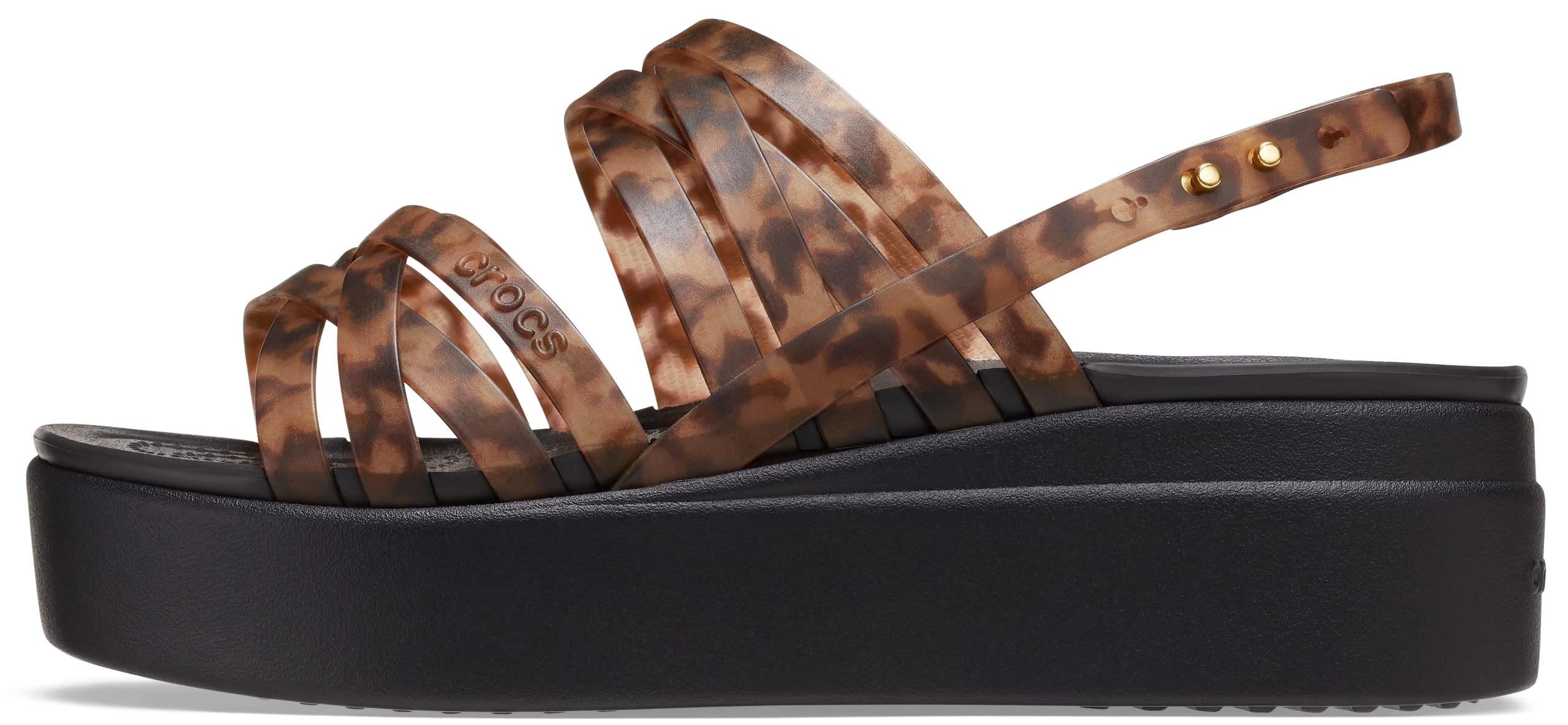 Crocs Women's Brooklyn Low Strappy Wedges Sandal - Comfortable & Stylish Summer Shoes for Walking, Beach, and Casual Outings