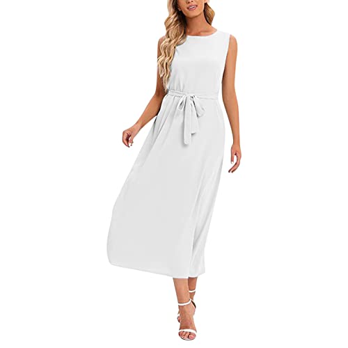 Modest Muslim Maxi Dress for Women - Flowy Hijab Thobe Nightgown to Hide Belly Fat - Middle Eastern Arabian Style White Loose Dress for Prayer, Homewear & Special Occasions