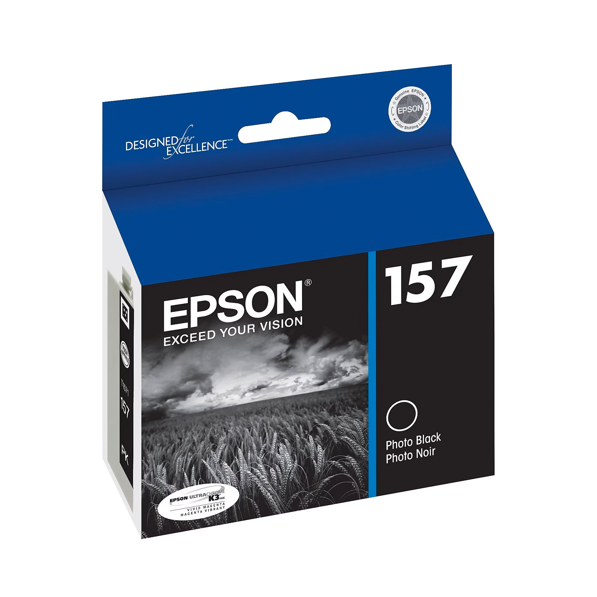 Epson 157 UltraChrome Photo Black Ink Cartridge - Compatible with Stylus R3000 Printer | High-Quality Photo Printing for Professional Photographers & Artists