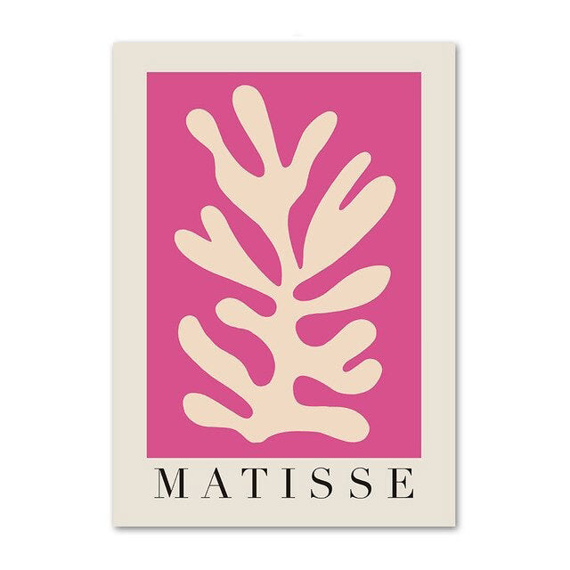 Matisse Purple Cut Outs Canvas Posters - Modern Art Wall Decor for Living Room, Bedroom & Office | Perfect Gift for Art Lovers