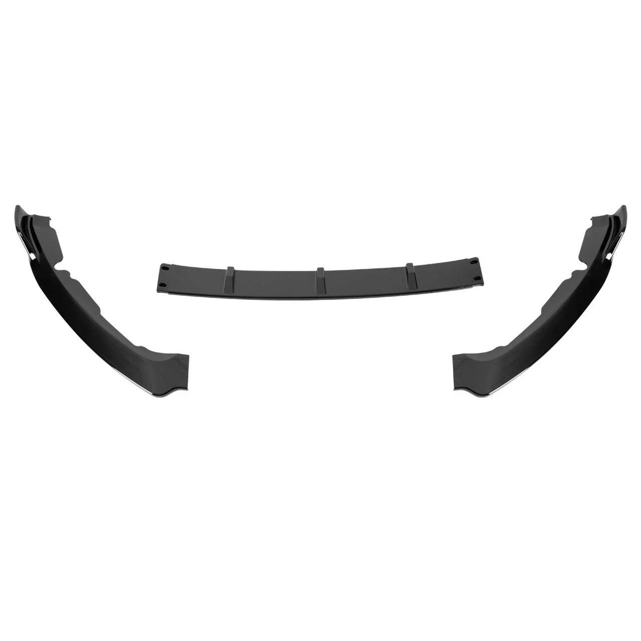 2019-2021 Ford Fusion Glossy Black Polyurethane Front Bumper Lip Spoiler - 3 Piece Set for Enhanced Aerodynamics & Sporty Style - Perfect for Car Enthusiasts & Street Racing