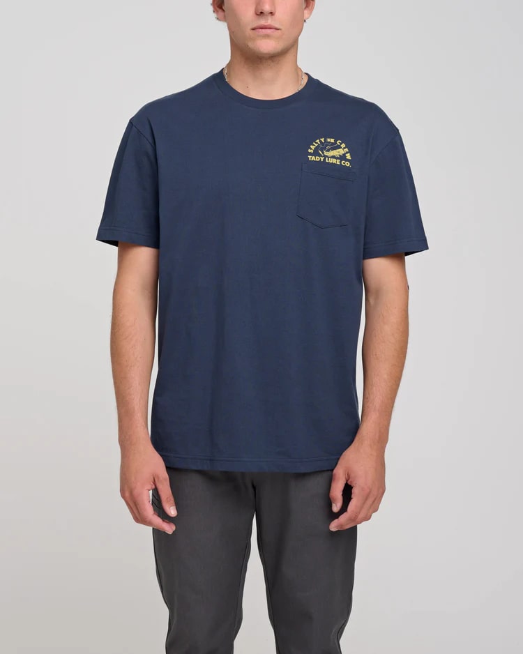 Salty Crew Tady Lure Co. Pocket T-Shirt - Comfortable Fishing & Outdoor Casual Wear for Men