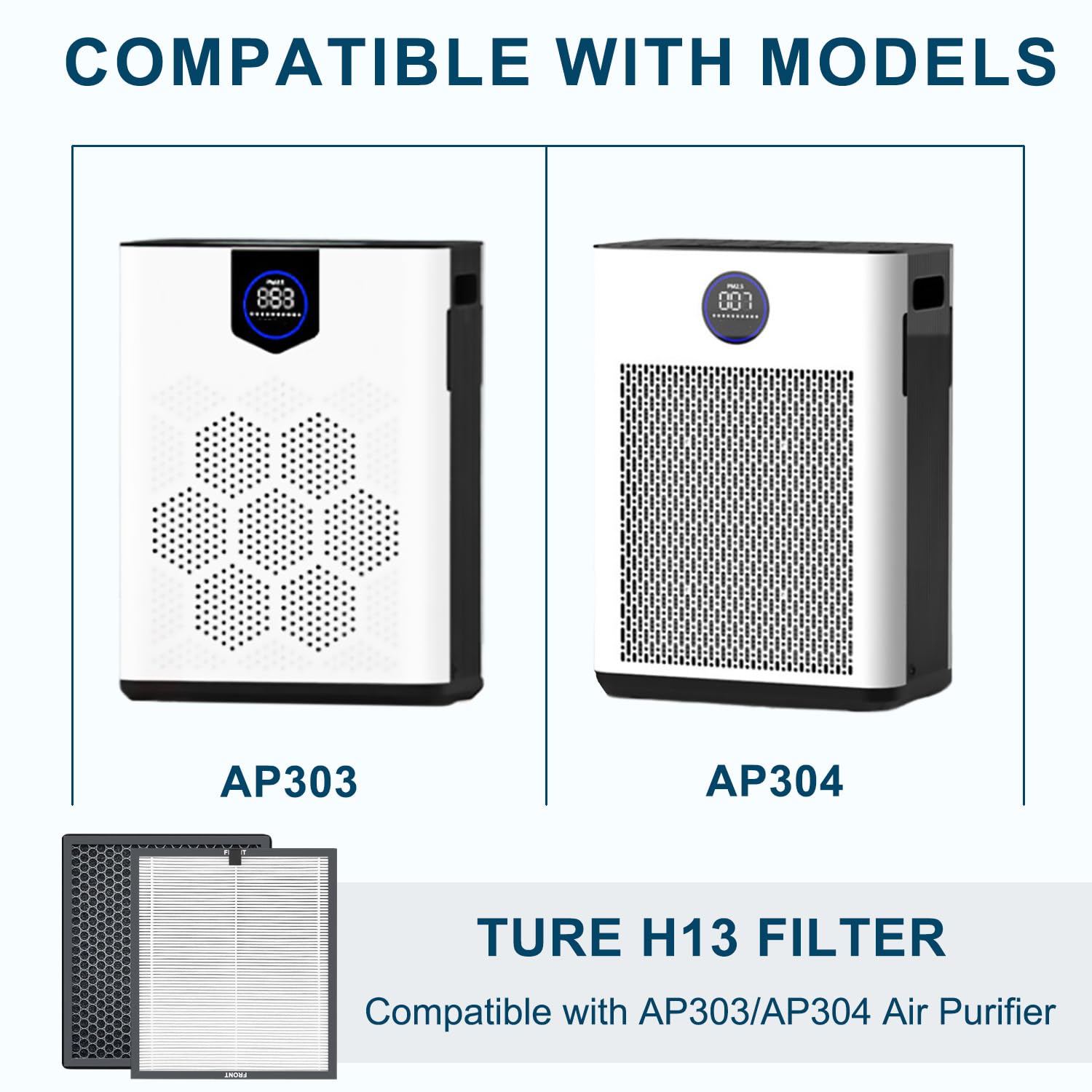AP304 Air Filter Replacement for Dayette AP303 AP304 & FRESHDEW USAP304 AP10000 Air Purifiers - 4-in-1 HEPA Activated Carbon Pre-Filter Combo (4 Pack) - Perfect for Home, Office, and Allergy Relief