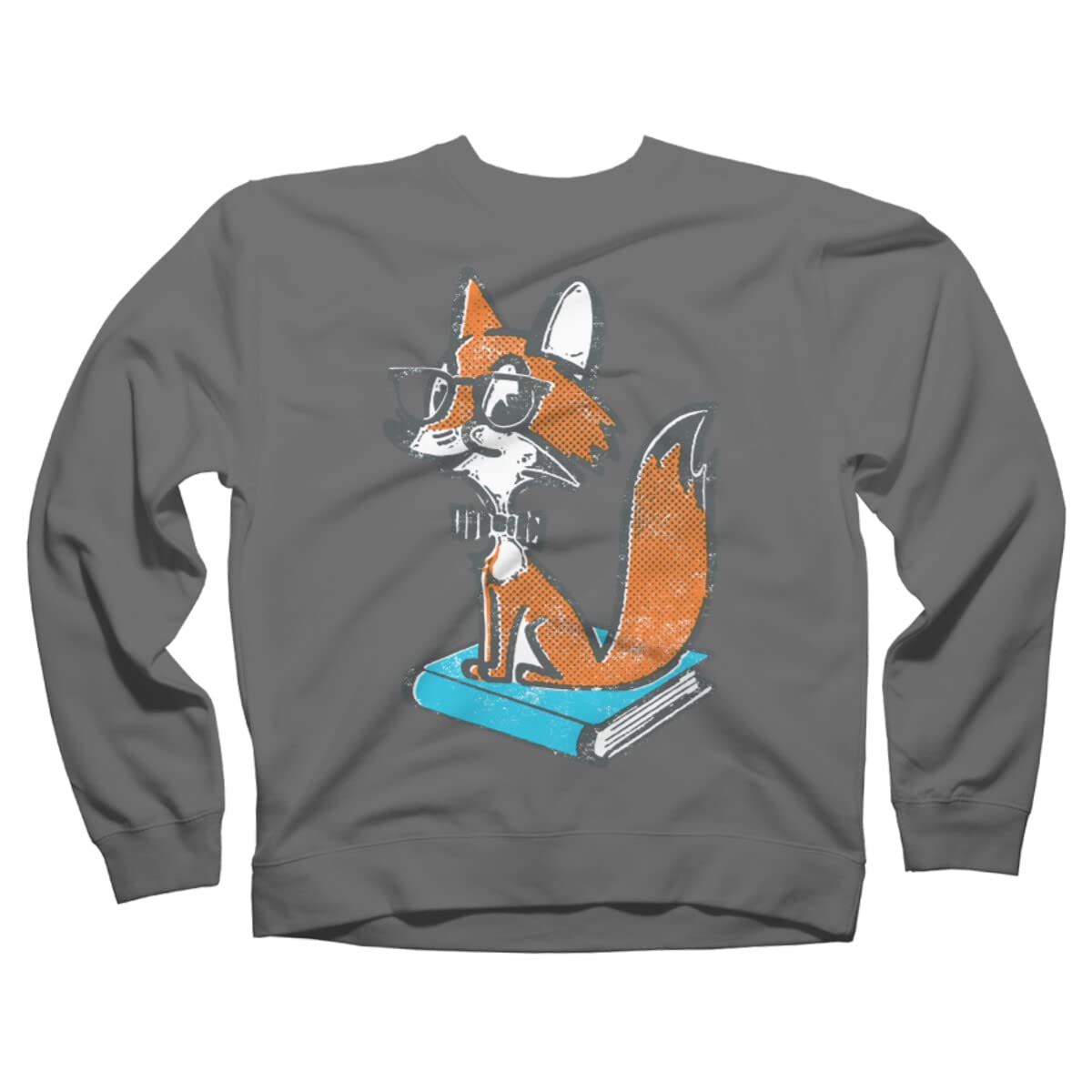 Design By Humans Unisex Smart Fox Graphic Sweatshirt by Will9Design - Cozy Pullover Hoodie for Men & Women - Perfect for Casual Wear, Street Style & Gifts