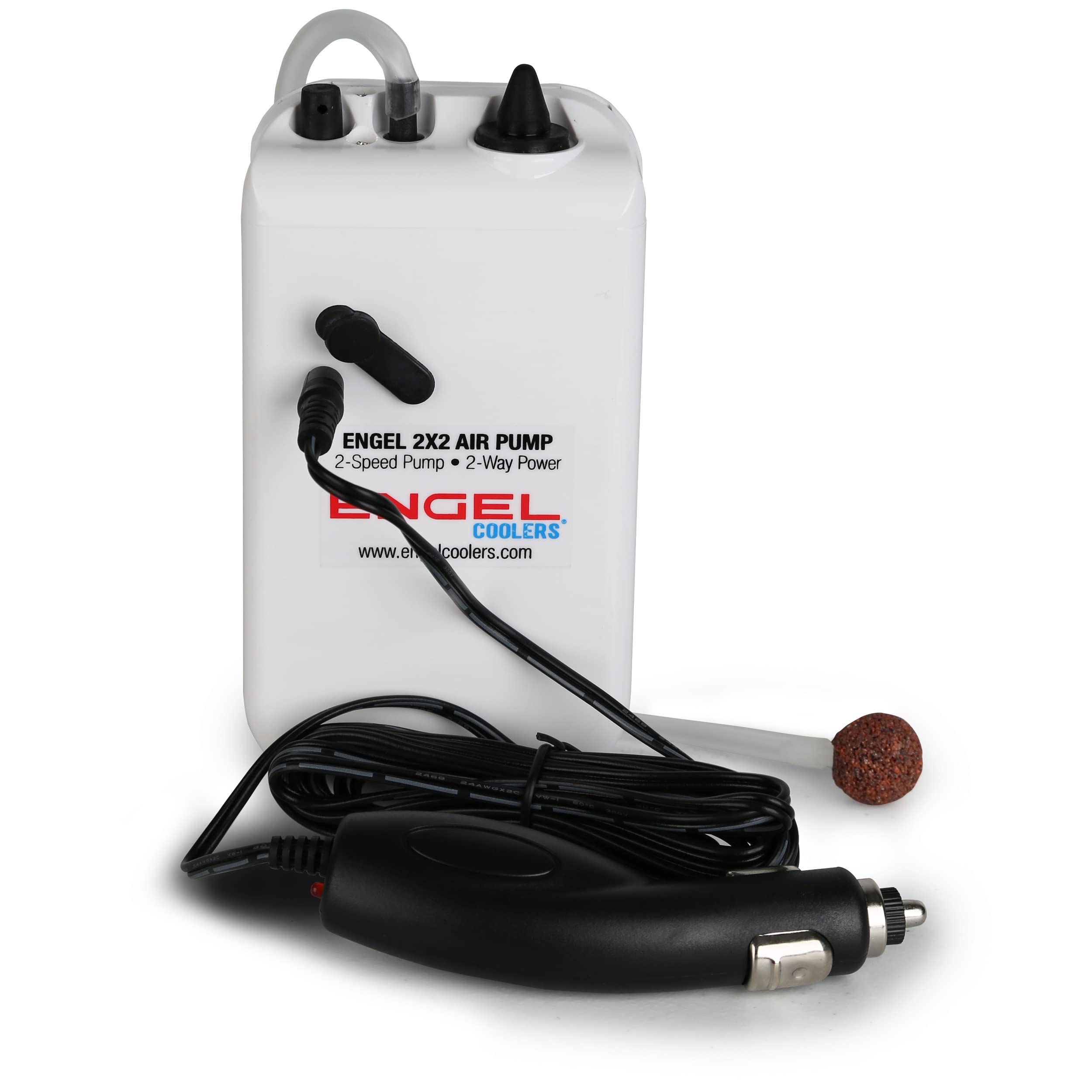 Engel Live Bait Cooler Box with 2nd Gen 2-Speed Aerator Pump - Portable Fishing Bait Station & Minnow Bucket for Shrimp, Crabs & Live Fish - Ideal for Freshwater & Saltwater Fishing Trips - ENGLBC-N