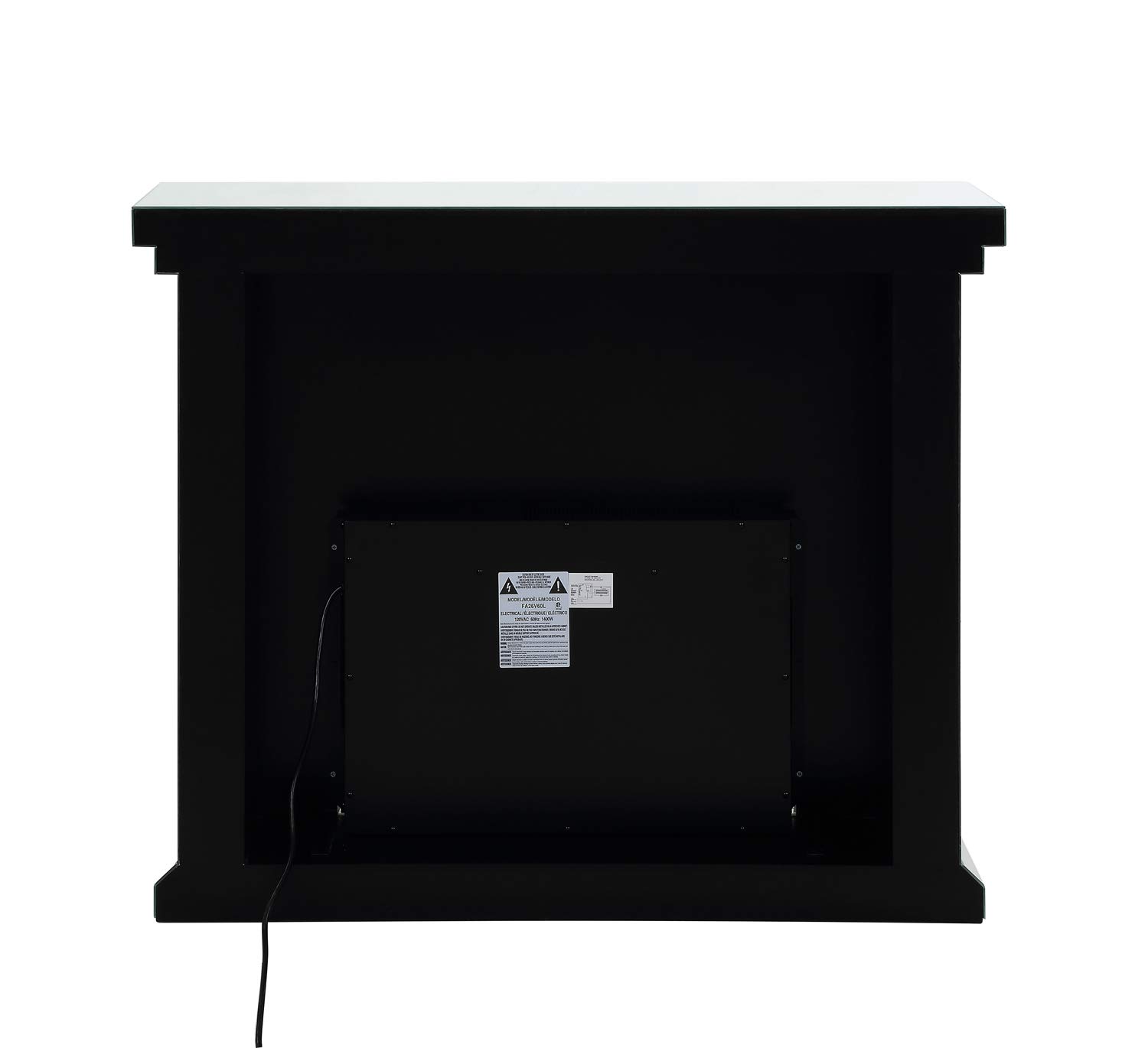 Benjara Wood & Mirror Electric Fireplace with Faux Crystals - Cozy Home Decor