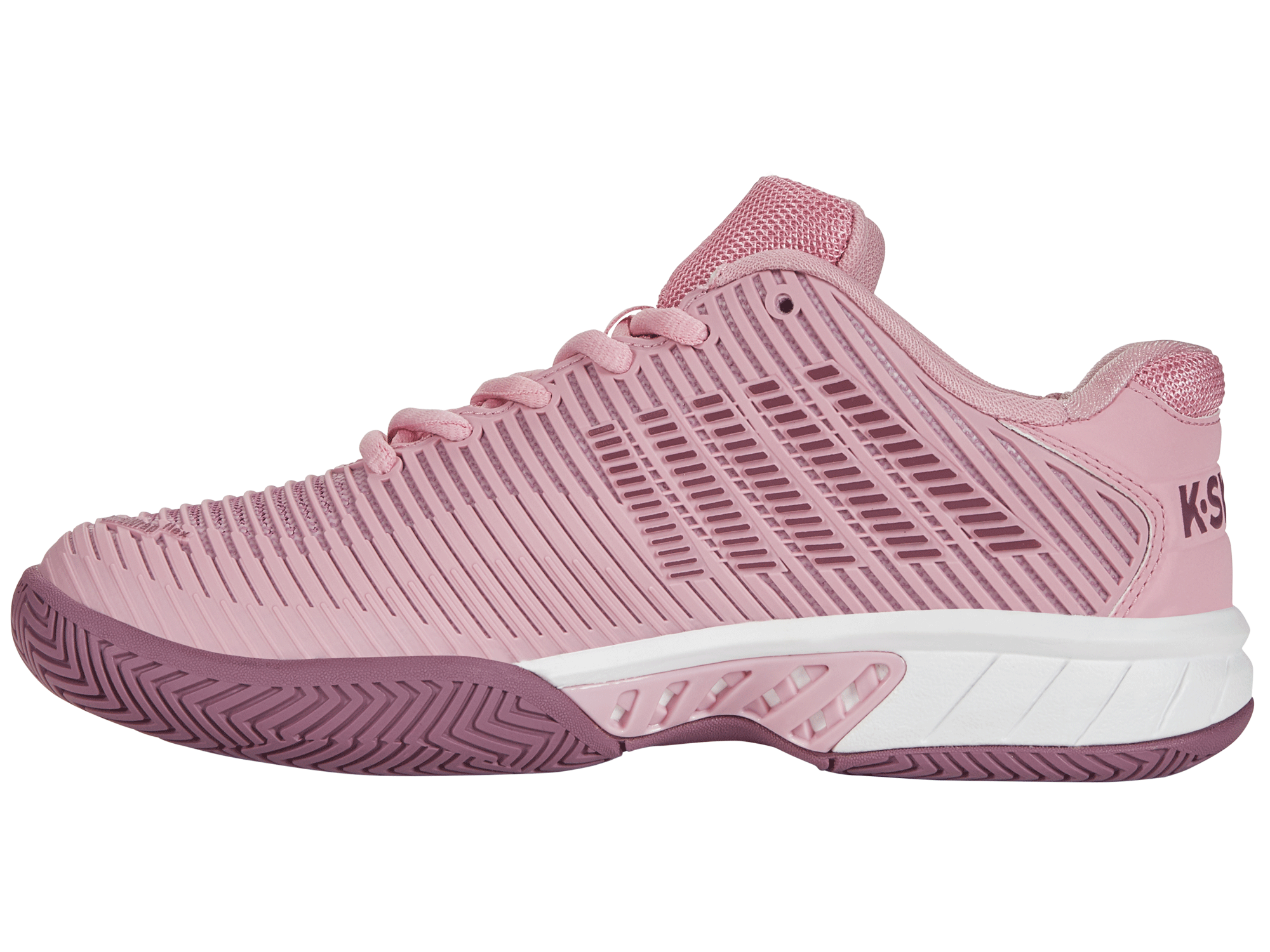 Hypercourt Express 2 Women's Tennis Shoes - Cameo Pink / Grape Nectar / Orchid Haze | Lightweight & Breathable for Court Sports | Perfect for Tennis, Pickleball & Casual Wear