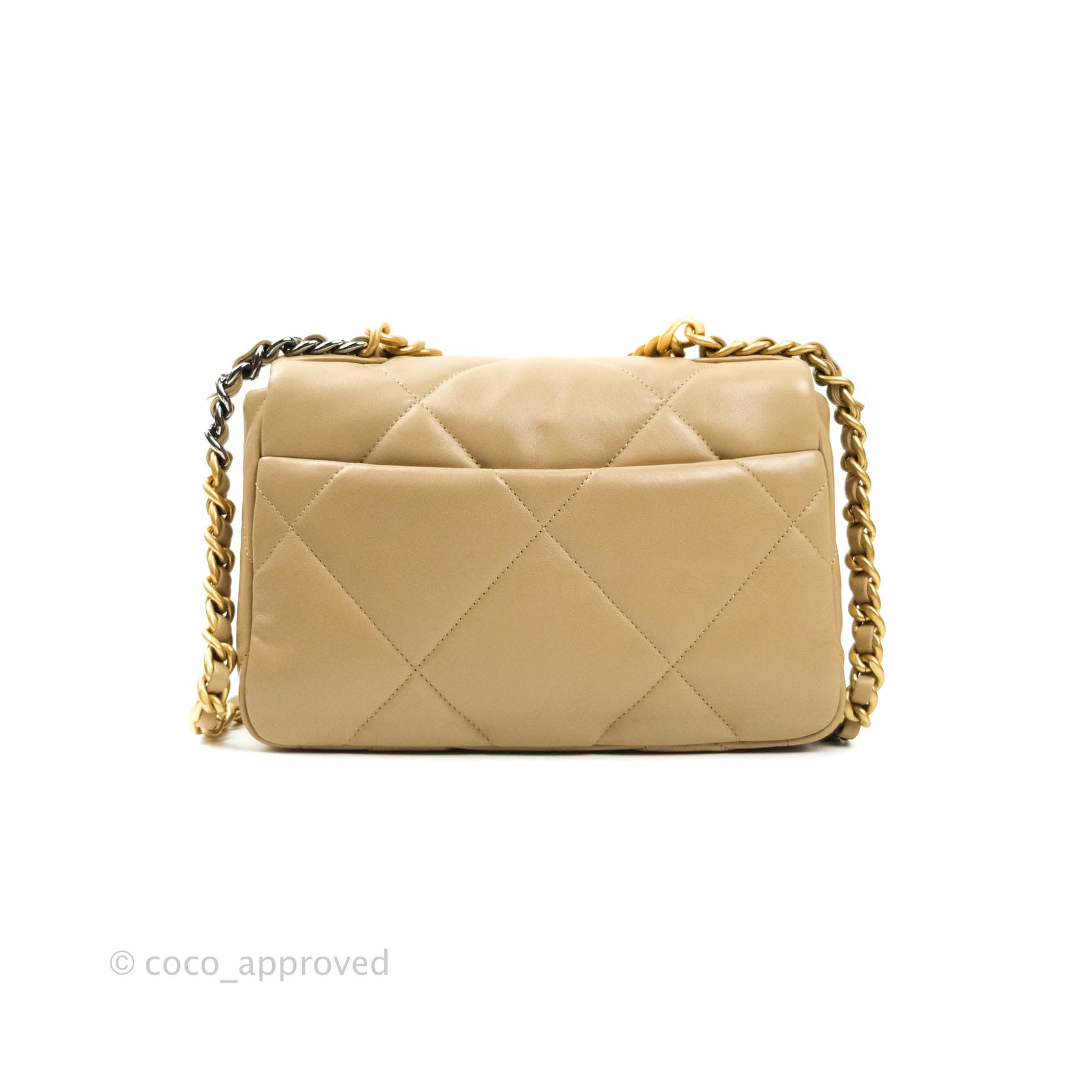 Chanel 19 Small Handbag in Dark Beige with Mixed Hardware - Luxury Crossbody Bag for Women, Perfect for Date Night & Evening Events