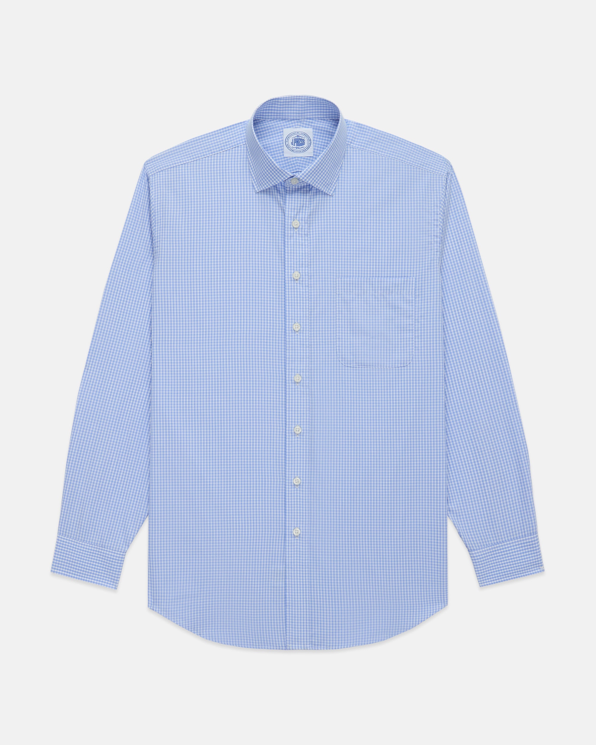 Classic Gingham Spread Collar Dress Shirt for Men - Casual & Formal Wear - Office, Wedding & Business Attire