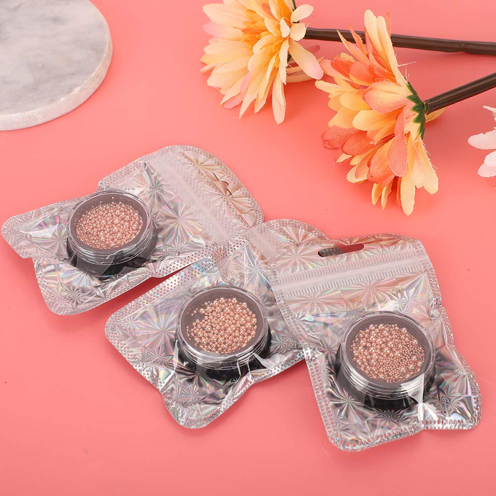 Premium Metal Nail Beads for Nail Art - 2 Colors & 4 Sizes DIY Nail Decorations - Perfect for Nail Salon, Home Manicure, Phone Case Embellishment (Nail Ball GZ11) - Ideal for Professional Nail Artists & DIY Enthusiasts