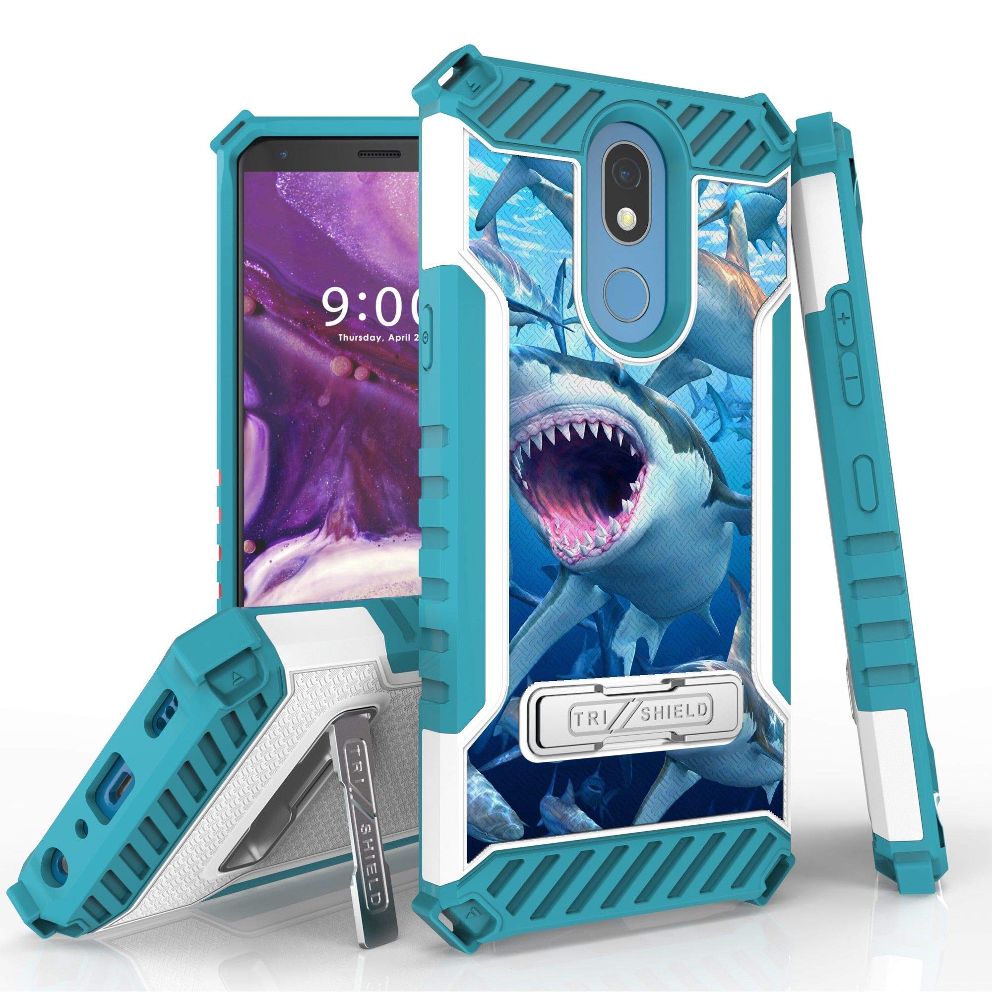 Military Grade Hybrid Shockproof Case with Stand - Dual Layer Protective Cover for LG K40/Solo LTE/X4/Harmony 3/Xpression Plus 2 | Durable Phone Case for Work, Outdoor Activities & Daily Use