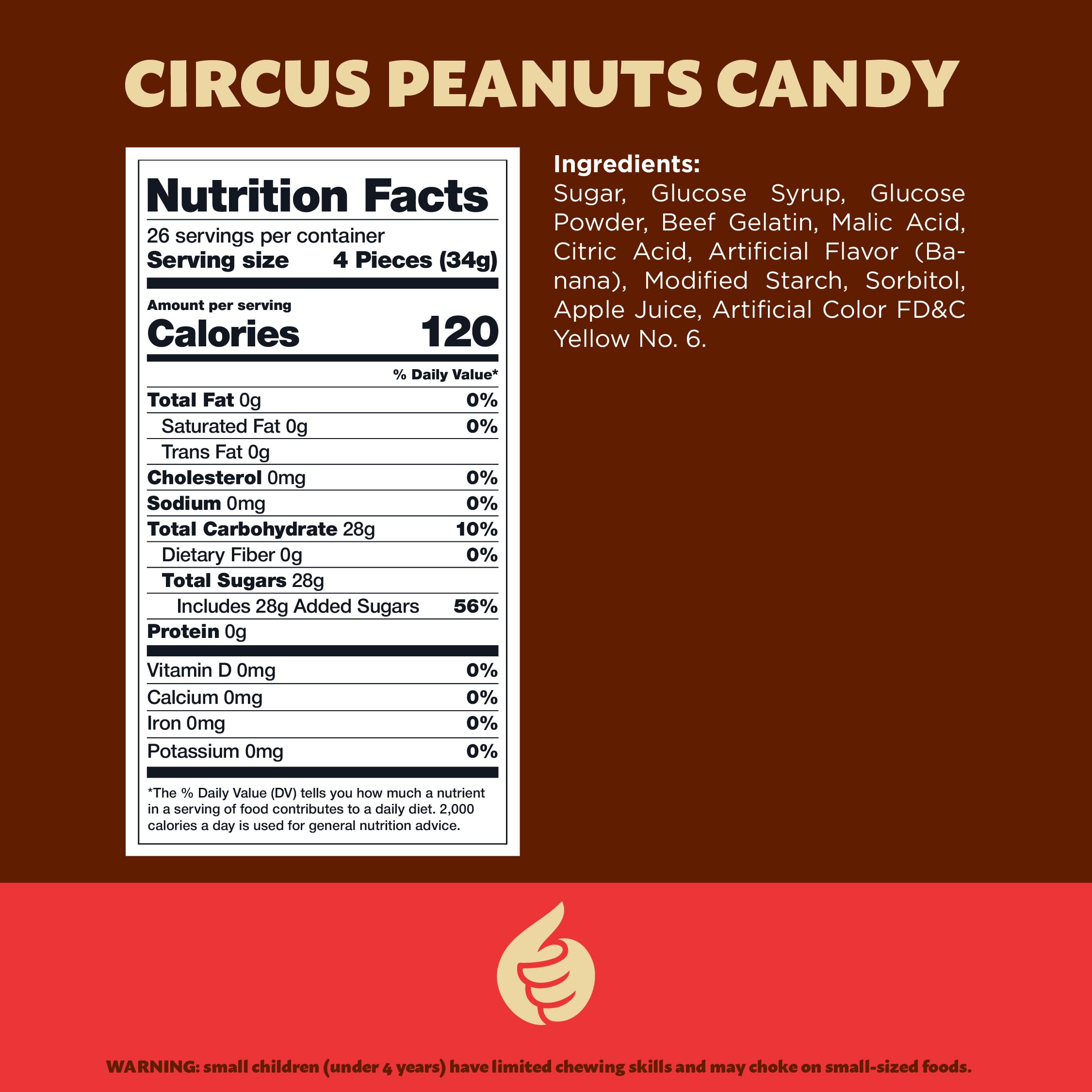 Old Fashioned Circus Peanuts Candy - 2 Pound Bulk Pack | Classic American Candy for Parties, Halloween Treats & Nostalgic Snacking