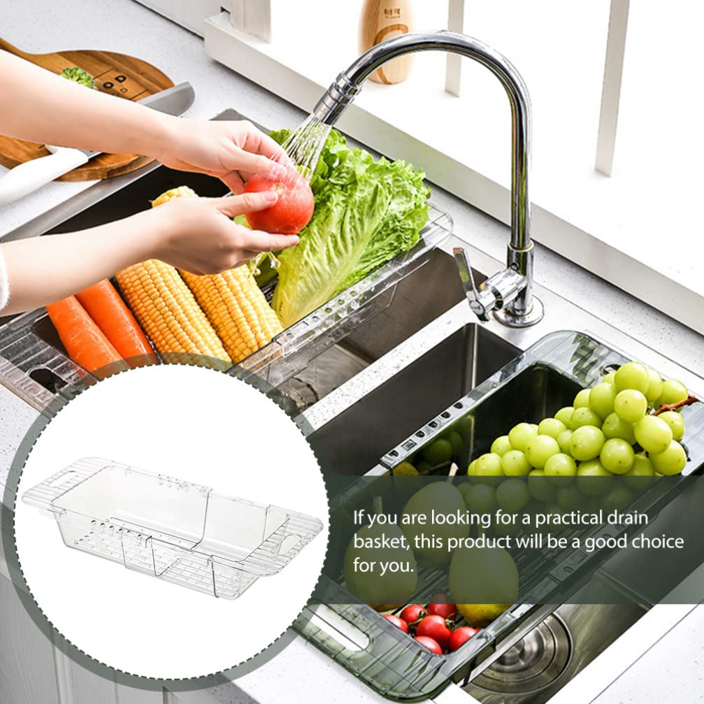 Stainless Steel Sink Drain Basket - Multi-Purpose Kitchen Storage Basket for Washing, Draining & Drying Fruits, Vegetables & Dishes - Perfect for Kitchen Sink Organization & Food Prep