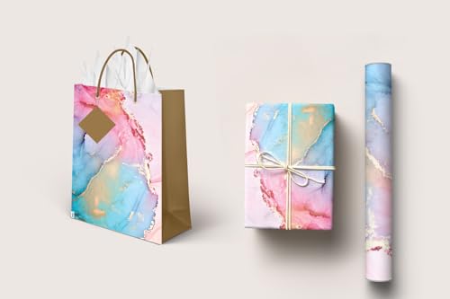 Combo Small-Pastel Paradise + Blue Pink Marble