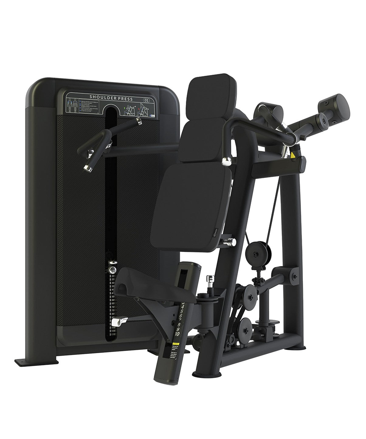 Club Line Shoulder Press Machine (Converging Axis & Independent Arm) - Weight Stack Tower for Home & Commercial Gym Strength Training
