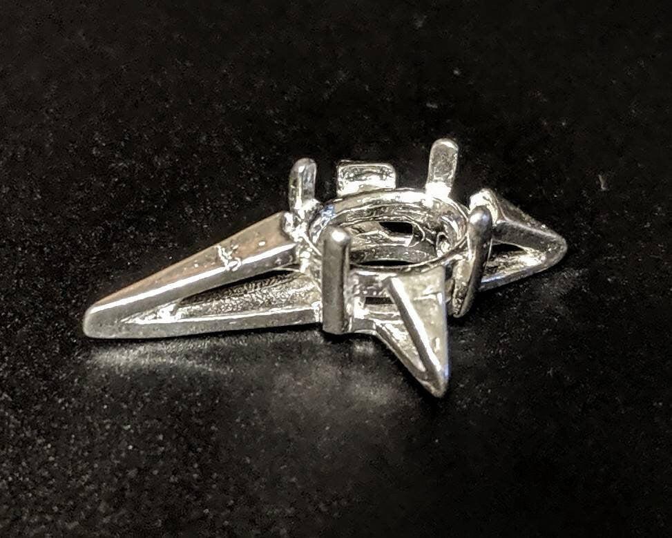 8x6mm Oval Cross Cabochon Pendant - Solid Sterling Silver or 14K Gold - Handmade in USA - Perfect for Necklaces, Gifts & Christian Jewelry