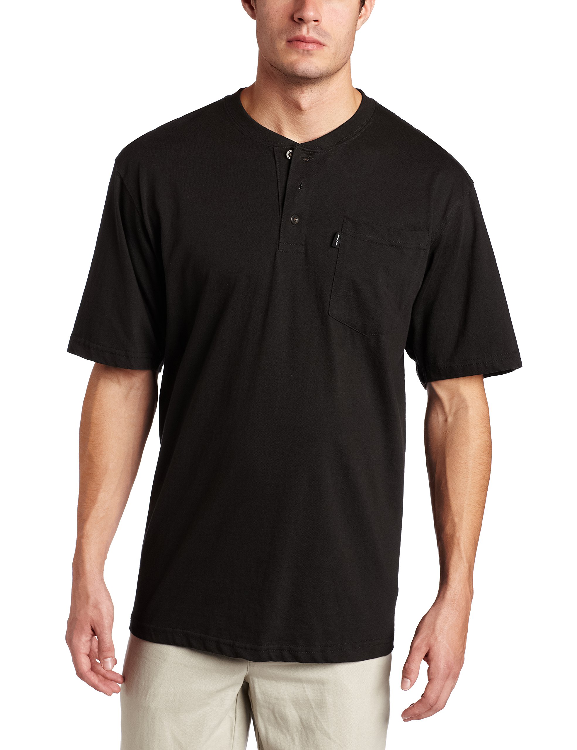 Big & Tall Men's 3-Button Henley T-Shirt with Pocket - Casual Wear