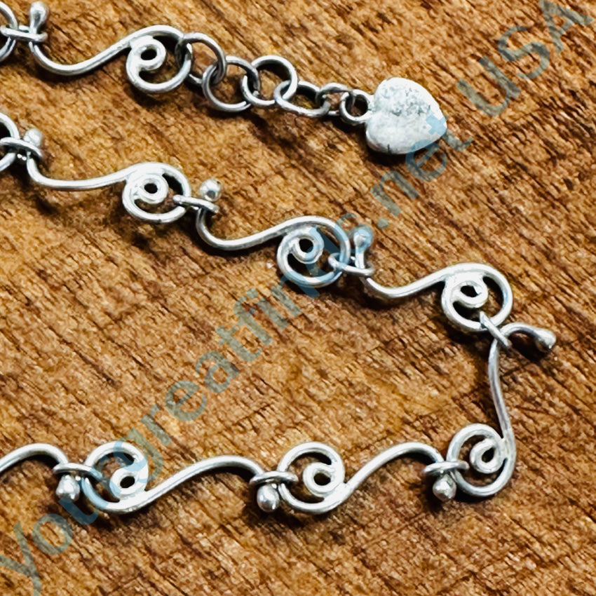 Elegant Sterling Silver Hand-Spiraled Chain Anklet – Dainty Ankle Bracelet for Women, Perfect for Beach Vacations & Summer Outfits