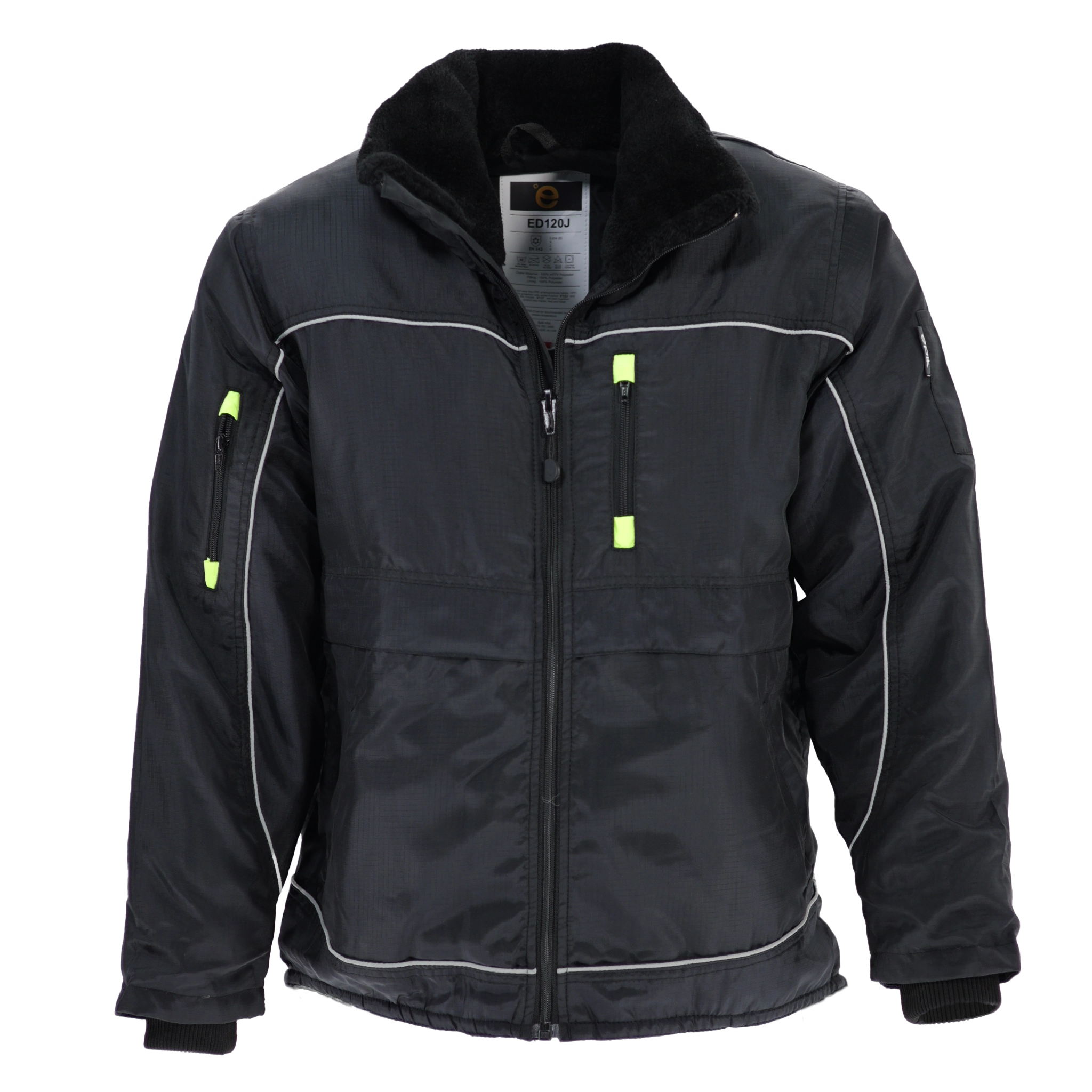 Reflex Jacket for Men & Women - Lightweight Waterproof Windbreaker with Reflective Strips for Running, Cycling & Outdoor Activities | Black
