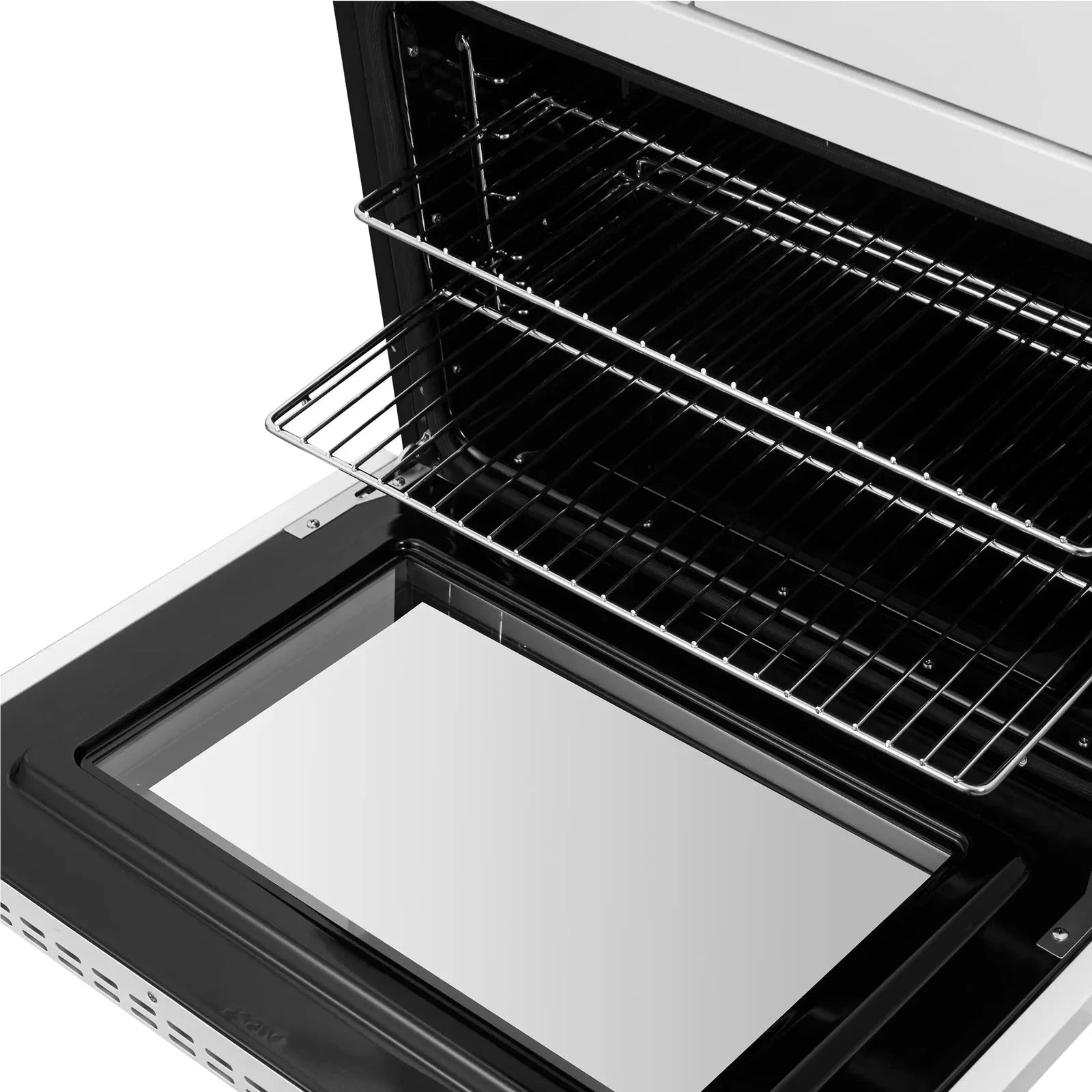 Forno Asti 30 Inch Double Electric Wall Oven with French Doors - White & Antique Brass Trim (Model FBOEL1340 30WHT) | Perfect for Modern Kitchens, Baking, and Entertaining