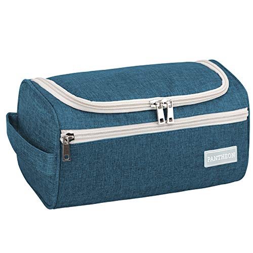Premium Hanging Toiletry Organizer - Waterproof Travel Dopp Kit for Bathroom & Shower (Dark Blue) | Ideal for Camping, Gym, Business Trips & Vacation Essentials Storage