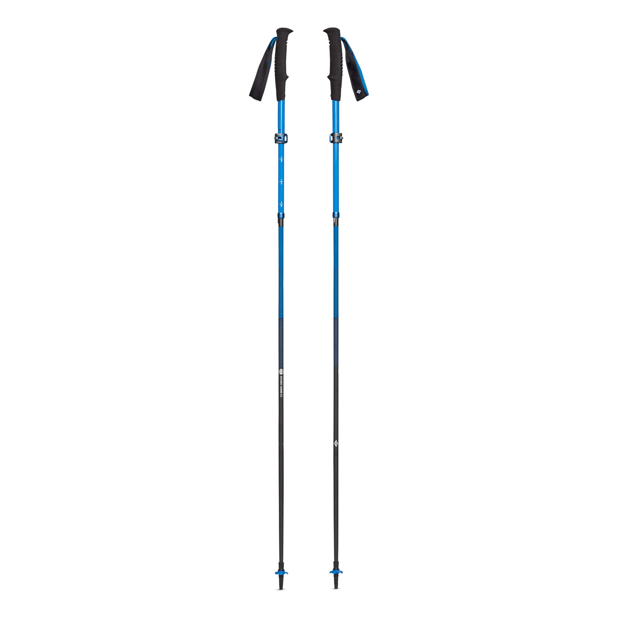 Black Diamond Distance Carbon FLZ Trekking & Running Poles - Ultra Lightweight Adjustable Carbon Fiber Hiking Sticks for Trail Running, Backpacking & Mountain Climbing (Pair, Foldable)