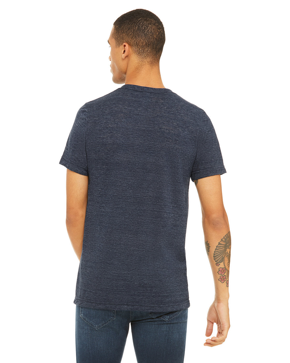 Bella + Canvas 3655C Unisex Textured Jersey V-Neck T-Shirt - Soft Comfortable Tee for Men & Women - Perfect for Casual Wear, Gym, and Everyday Outfits