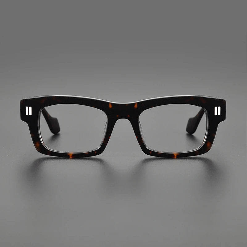 Stylish Black Unisex Square Acetate Eyeglasses Frame L2037 - Trendy Full Rim Glasses for Men & Women, Perfect for Reading, Work, and Fashion Accessories