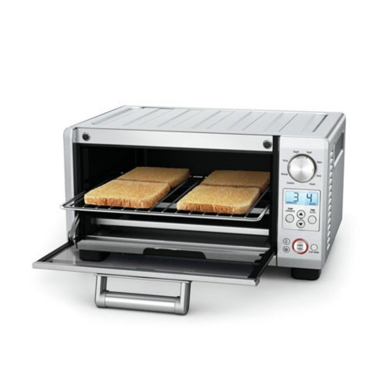 Breville Mini Smart Oven BOV450BSS | Compact Countertop Convection Toaster Oven | Brushed Stainless Steel | Perfect for Small Kitchens, Dorms & Apartments | Bake, Broil, Toast & More