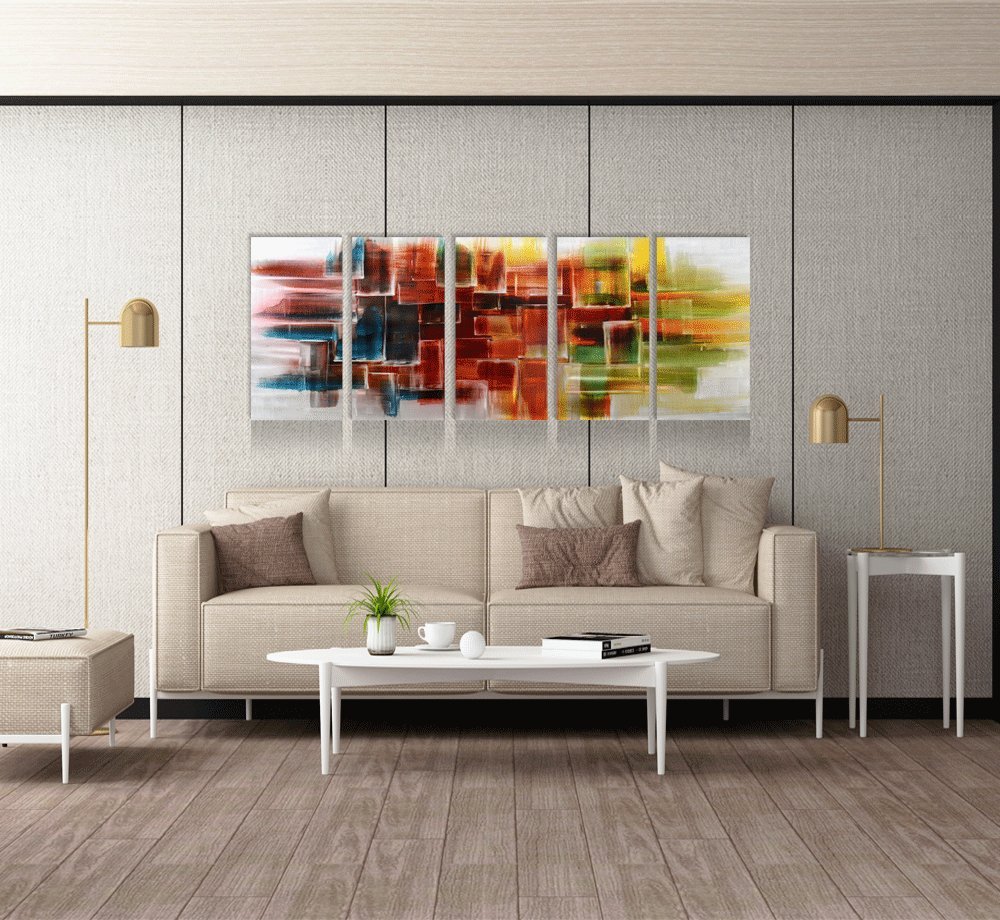 Abstract Metal Wall Art - Handcrafted Aluminum Modern Wall Decor for Living Room, Bedroom & Kitchen - Large Contemporary Artwork for Home & Office Decor