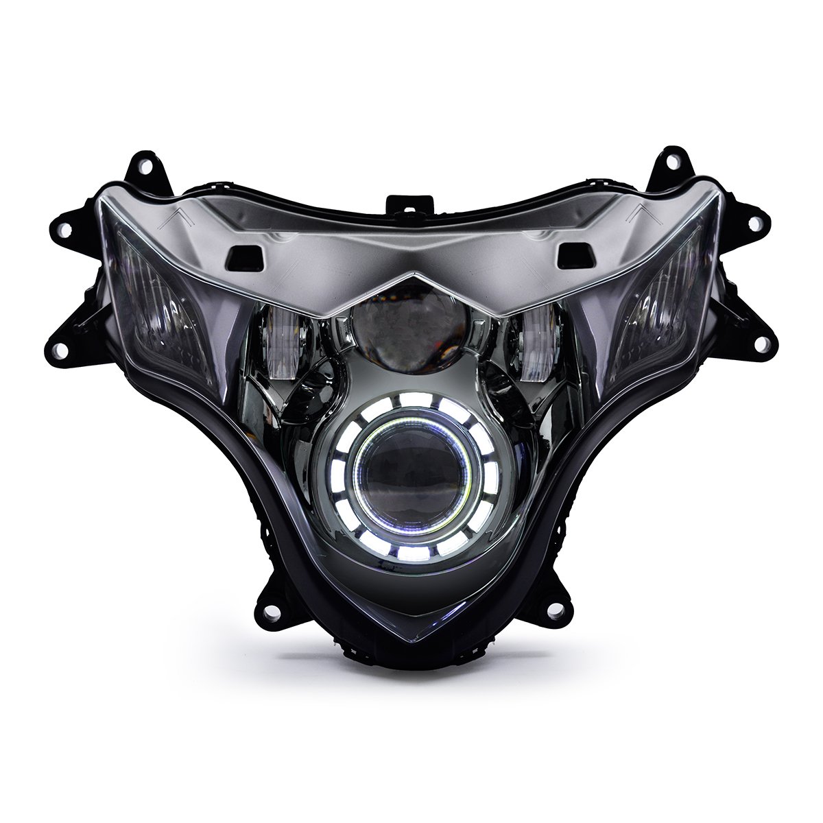 KT LED Headlight Assembly for Suzuki GSX-R1000 GSXR1000 2009-2016 - White DRL Custom Modified Motorcycle Sportbike Front Headlamp with High/Low Beam - Perfect for Night Riding & Performance Upgrades