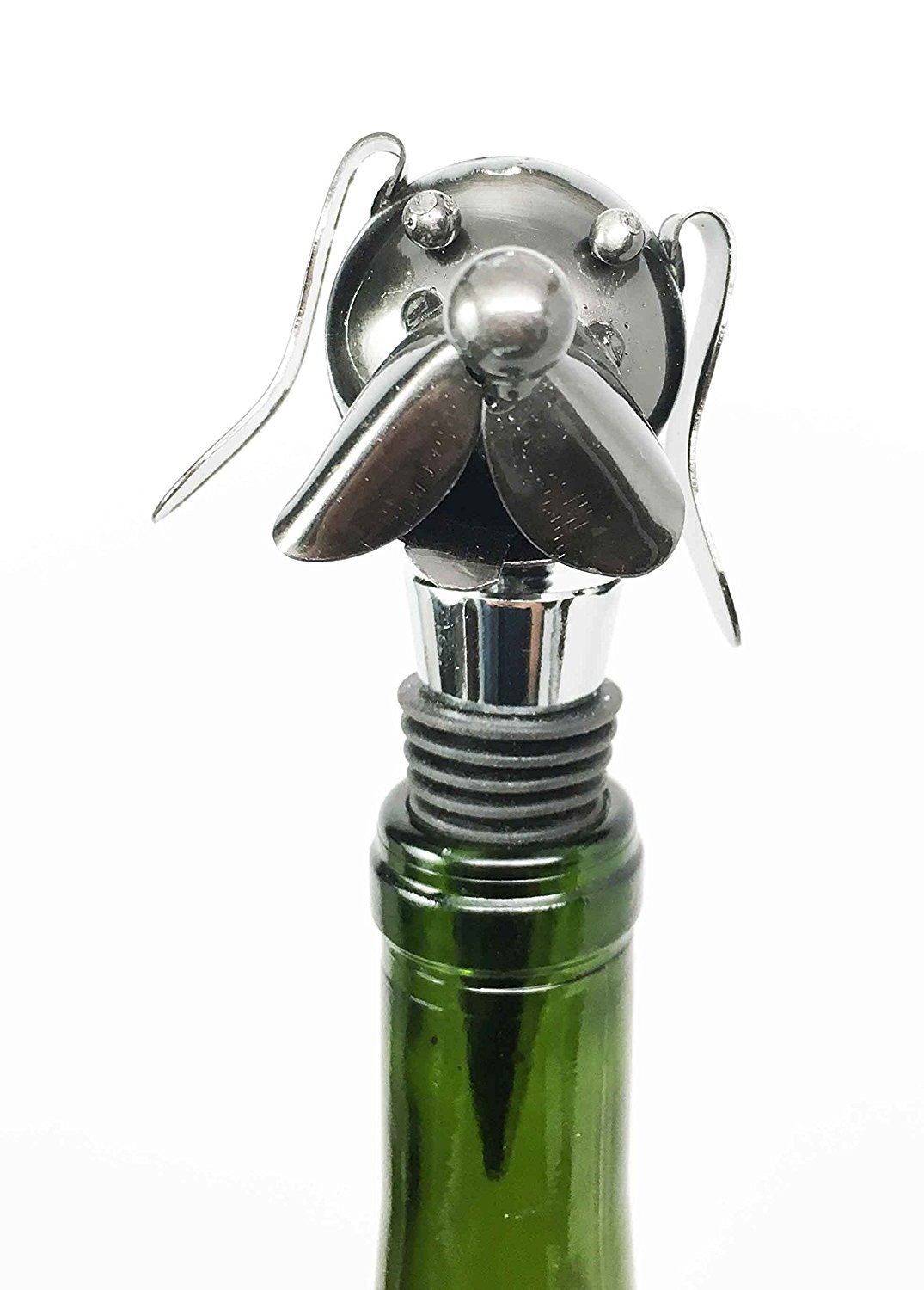 Beagle Dog Wine Bottle Stopper - Metal & Rubber Cork for Kitchen, Bar, Party Hosting - Perfect for Wine Lovers & Pet Owners (Gift Idea)