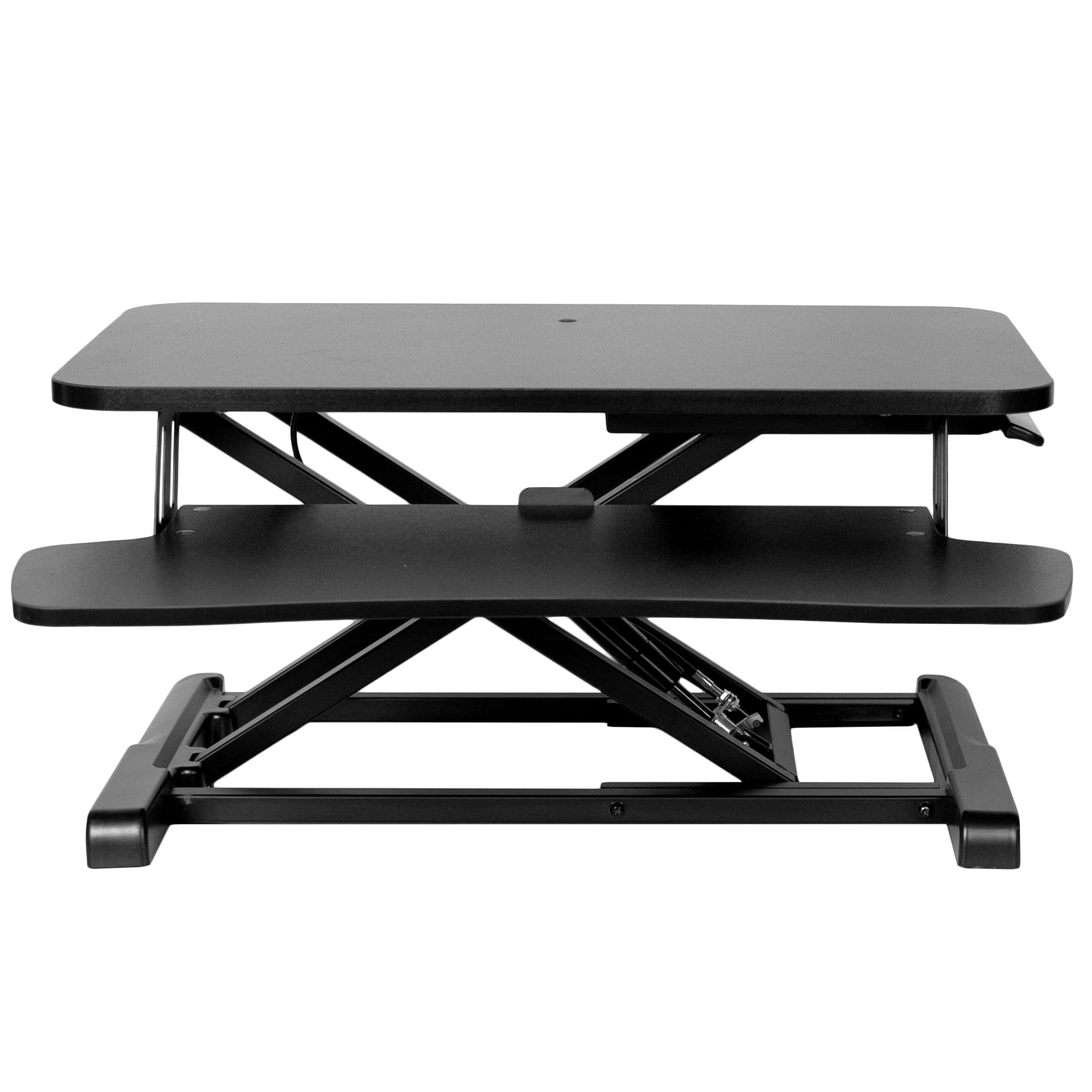 VIVO K Series 26 Inch Height Adjustable Sit Stand Desk Converter - Dual Monitor & Laptop Workstation with Keyboard Tray, Black (DESK-V026KB) - Perfect for Home Office, Gaming Setup & Ergonomic Workspace