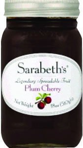 SARABETHS Premium Fruit Spread - Plum & Cherry, 18oz Jar | Delicious for Toast, Yogurt, Pancakes & Desserts