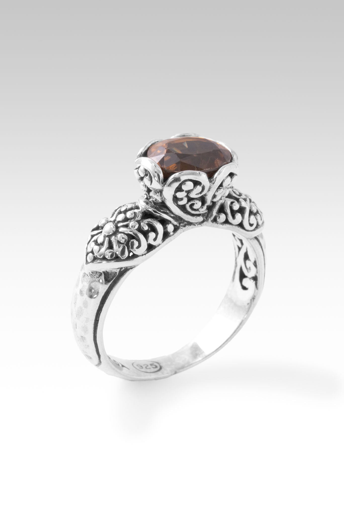 Euphony Ring™ - Elegant Cognac Zircon Sterling Silver Ring for Women | Perfect for Engagement, Anniversary & Special Occasion Gifts