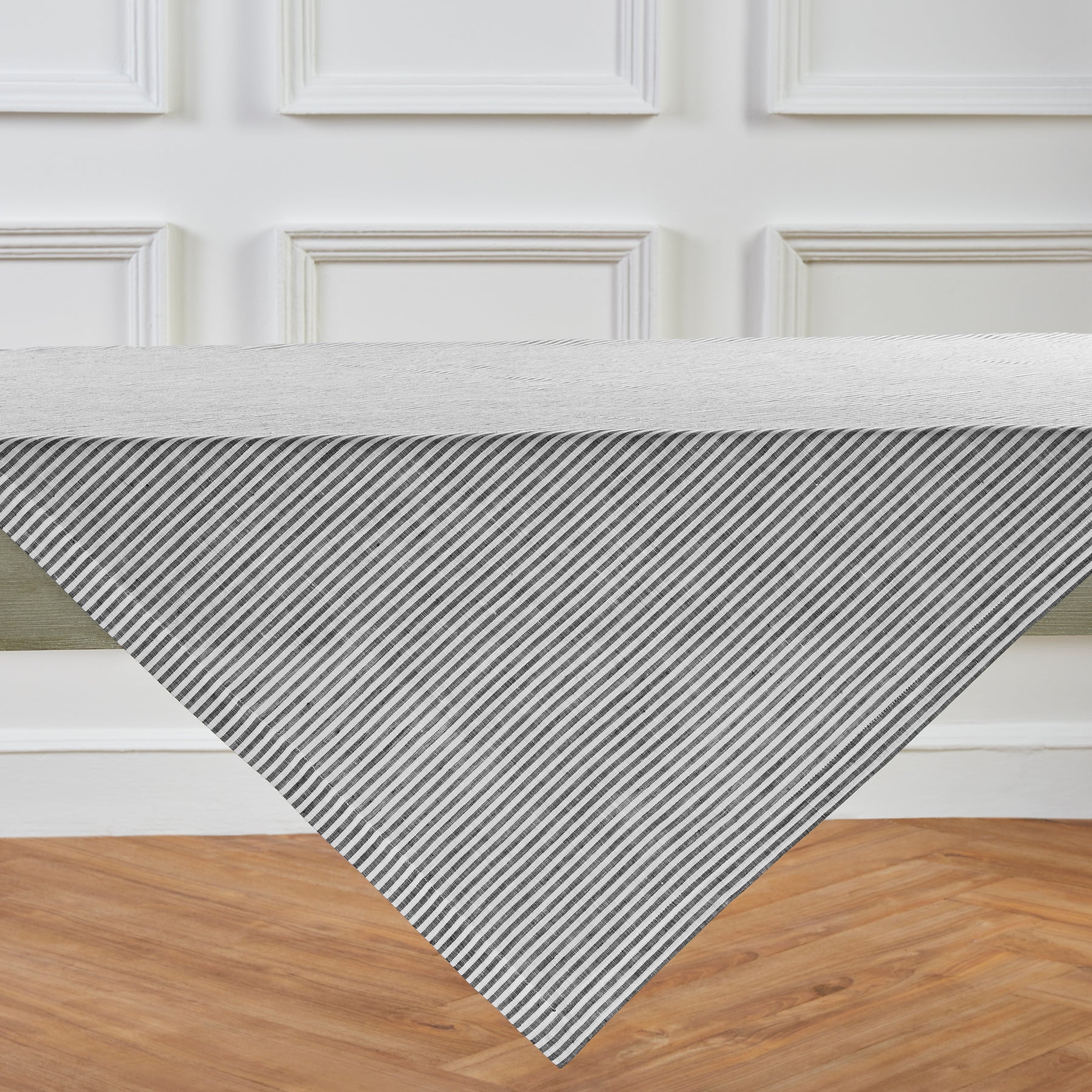 Elegant Narrow Stripe Table Throw - Stylish Cotton Table Runner for Dining Room Decor, Wedding & Holiday Table Setting - 16x72 Inches