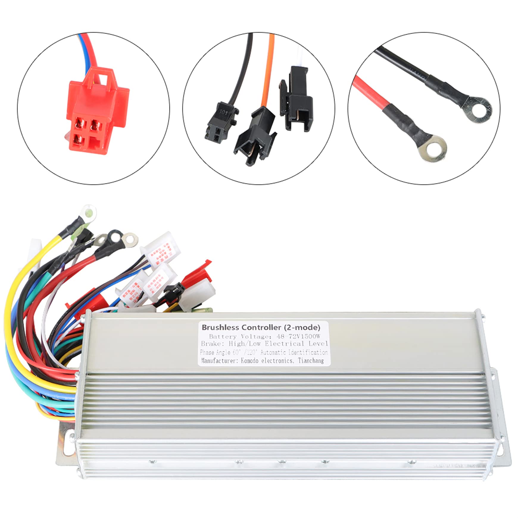 48V/72V 1500W Brushless Motor Speed Controller - High Performance E-Bike & Scooter DC Replacement - Perfect for Electric Bikes, Scooters, and DIY EV Projects
