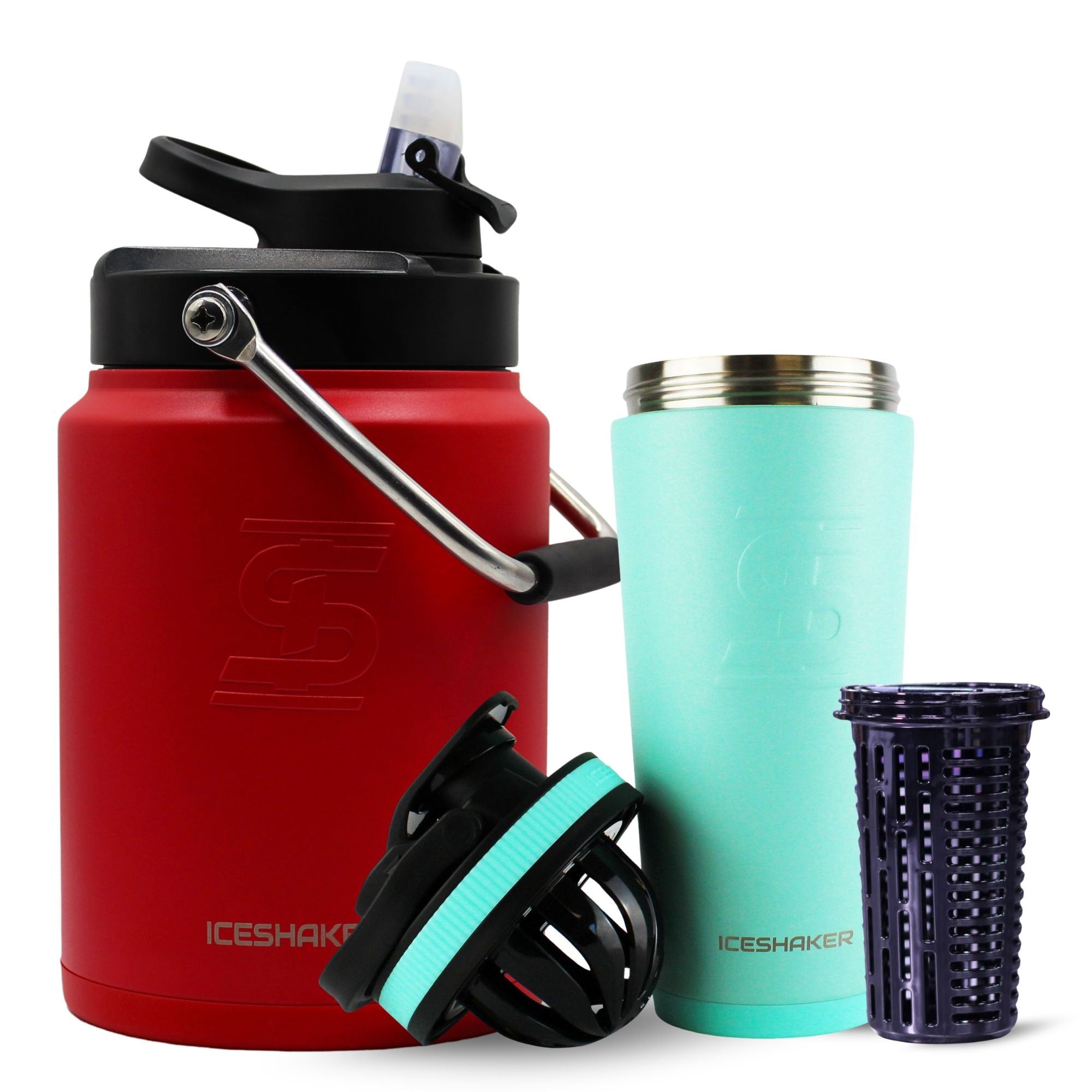 Premium Ice Shaker Hydration Pack - Insulated Water Bottle for Gym, Workout & Outdoor Sports - Leakproof & BPA-Free Shaker Cup for Protein Shakes & Cold Drinks