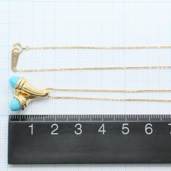 18K Yellow Gold Turquoise Necklace for Women - Handmade Bohemian Jewelry with Natural Stone - Perfect for Weddings, Parties & Everyday Wear
