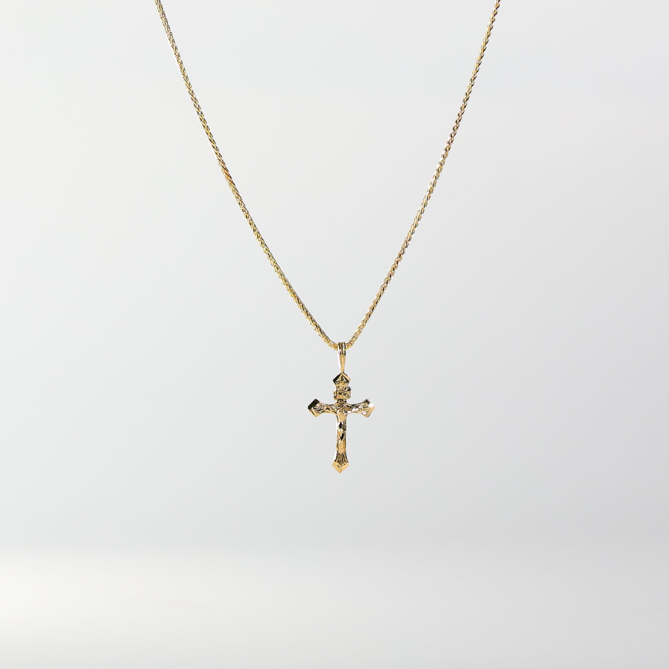 Gold Crucifix Cross Religious Pendant Necklace - Model 1008 | Perfect for Christian Gifts, Baptism, First Communion & Everyday Faith Jewelry