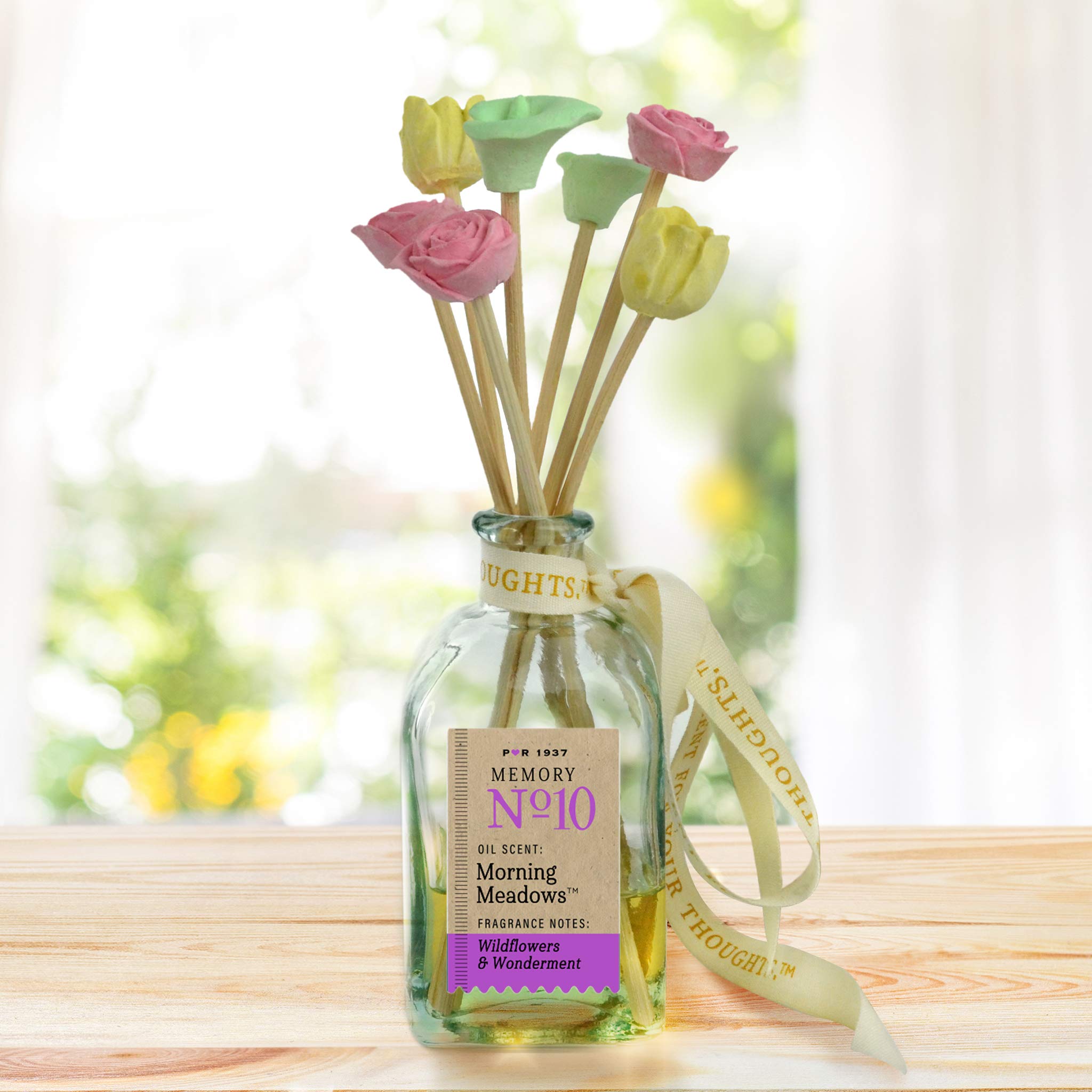 Penny & Rose Ceramic Summer Essential Oil Diffuser | Morning Meadows Aromatherapy Scent for Home, Office & Spa Relaxation