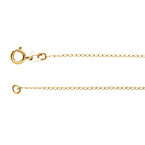14K Yellow Gold Curvy Cross Pendant Necklace for Men & Women | Unisex Jewelry Gift for Christmas, Baptism & Everyday Wear