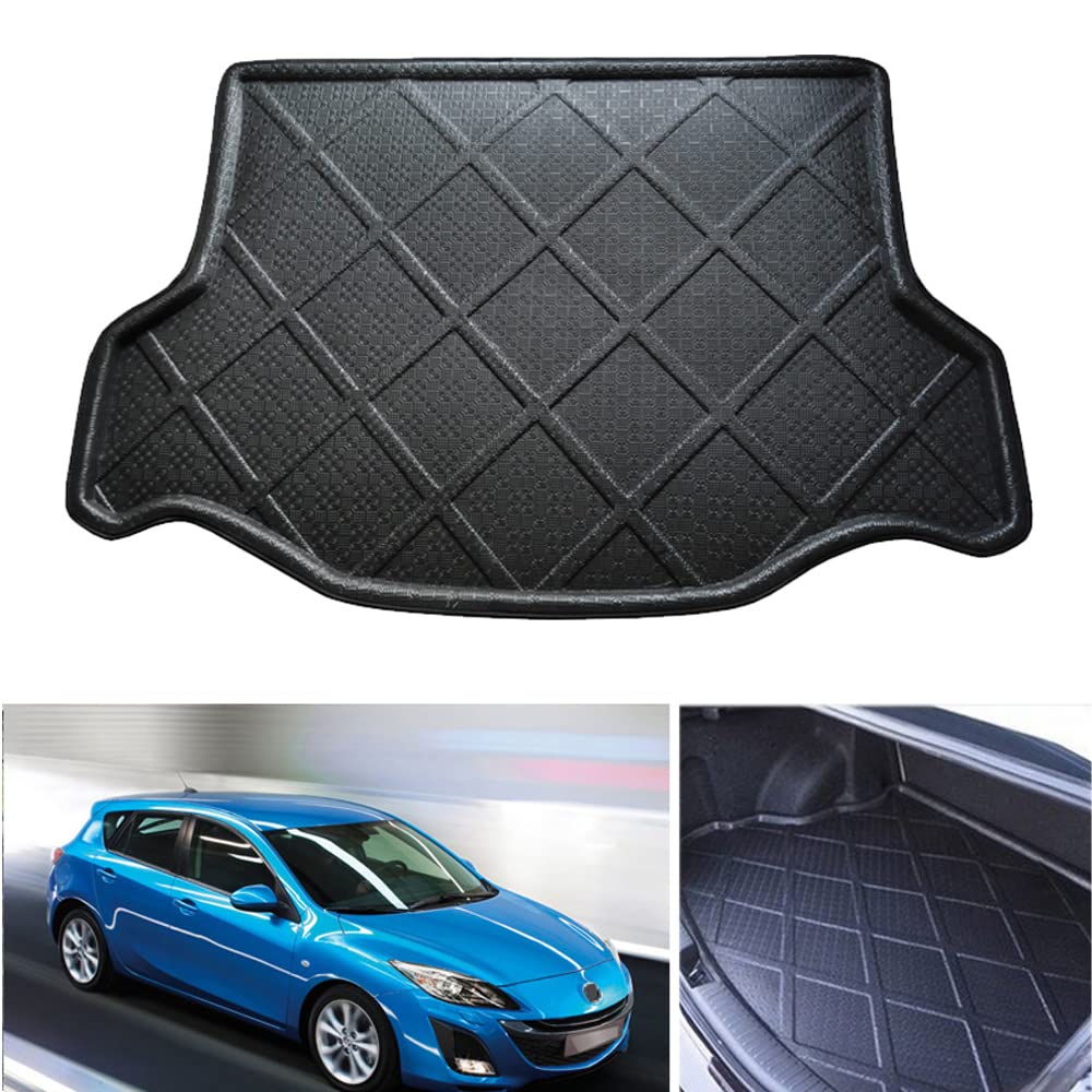 Premium Car Trunk Liner Mat for Mazda 3 Hatchback (2010-2013) - Waterproof Cargo Protector with Non-Slip Backing | Perfect for Road Trips, Grocery Hauling & Pet Transport