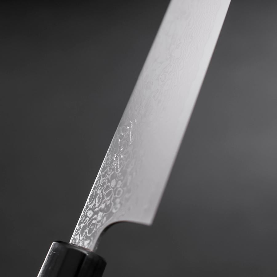 Premium Santoku ZA-18 Damascus Steel Knife 180mm (7 Inch) with Buffalo Magnolia Handle - Japanese Kitchen Knife for Professional Chefs & Home Cooking, Perfect for Slicing, Dicing & Mincing Vegetables, Meat & Fish